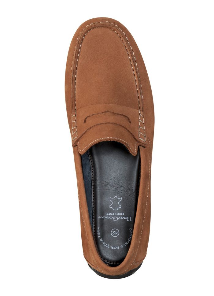Mocassinpantoffels in klassiek design COGNAC