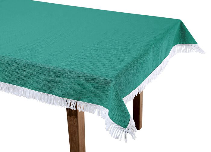 Wind- en weerbestendig tuintafelkleed met franjes aan de randen 