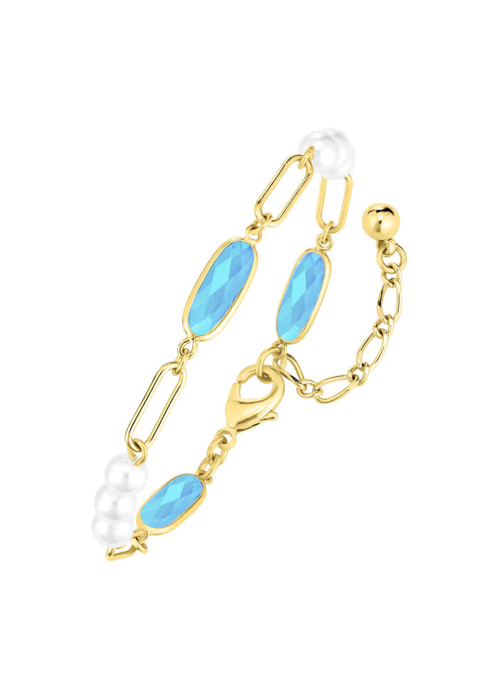 Sieradenset, 3-delig, van messing met kristalstenen 