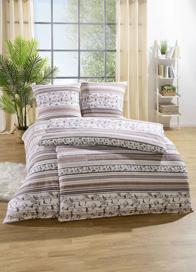 Dubbelzijdig bedrukt beddengoedset van Janine 