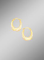 Tweekleurige creoolse oorbellen 