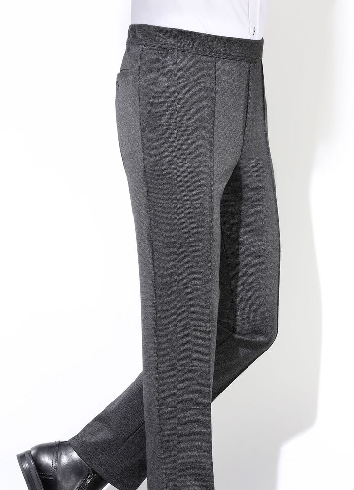 Slip-on broek "Klaus Models" in 3 kleuren ANTRACIET GEMÊLEERD