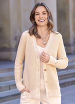 Cardigan met elegante glitter 