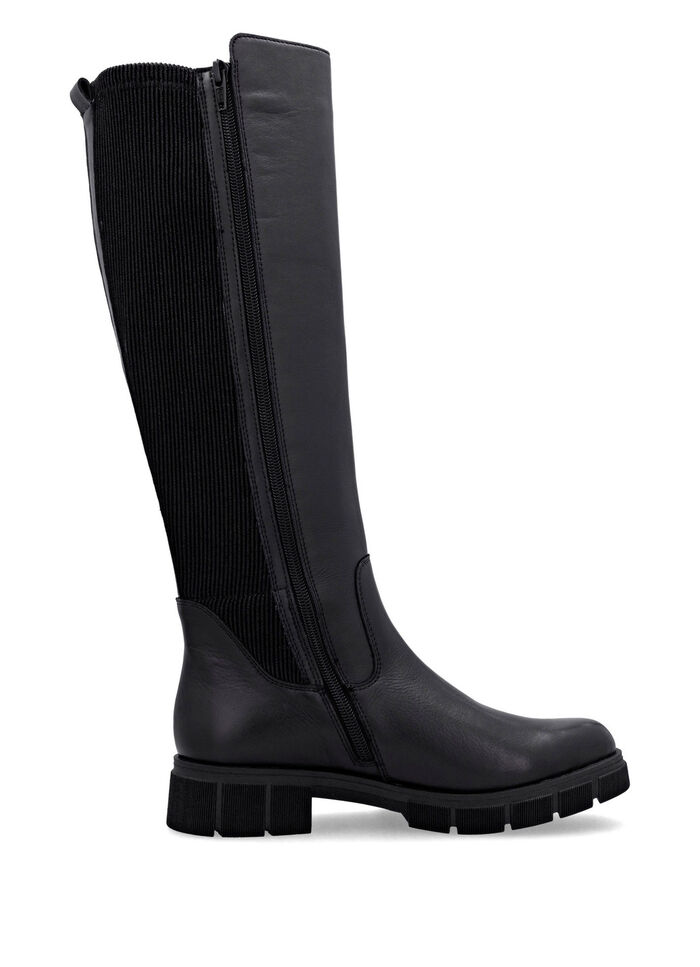 Remonte, klassieke dameslaarzen, winterschoenen, breedte G, met rits ZWART