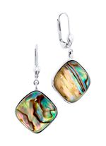 Oorbellen met kristal-zeeorenparelmoer 