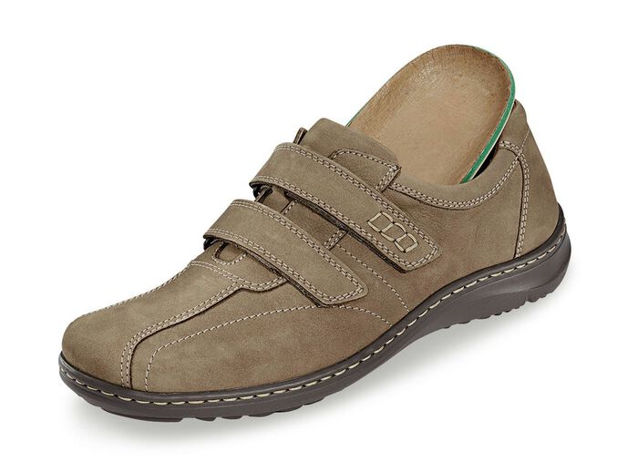 Waldl&auml;ufer, comfortabele herenpantoffels, breedte H, met uitneembaar voetbed TABAKBRUIN