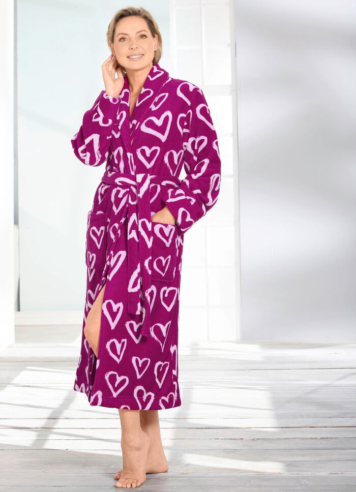 Badjas met leuke hartjesprint 