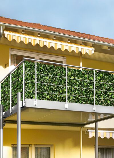 Praktisch privacyscherm van stevig kunststofgaas 