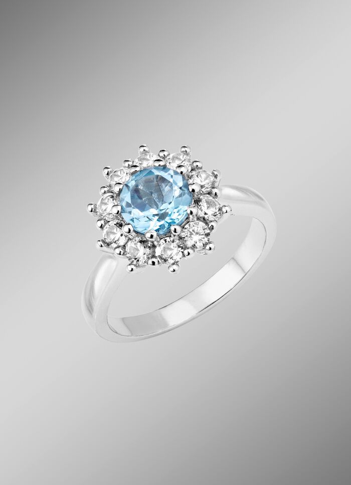 Damesring in bloemmotief 