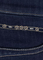 Jeans met subtiele strass-versiering DUNKELBLAU