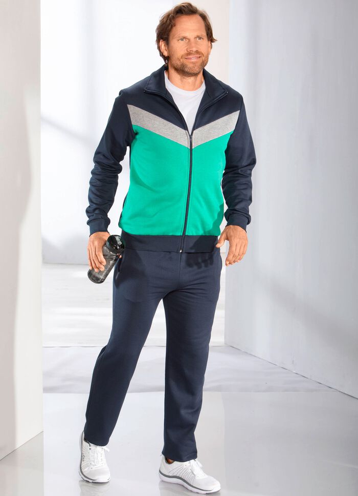 Vrijetijdspak met zijzakken MARINEBLAUW