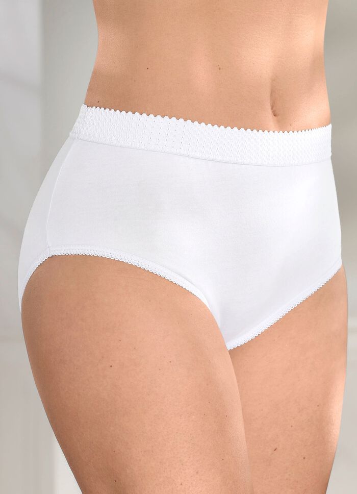 Zes stuks onderbroeken met elastische pijpjes 