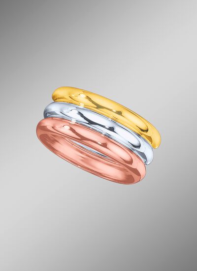 Chique damesring in tricolor 