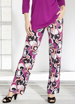 Broek met expressief dessin 