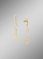 Delicate elegantie in tweekleurig: oorbellen met synthetische zirkonia 