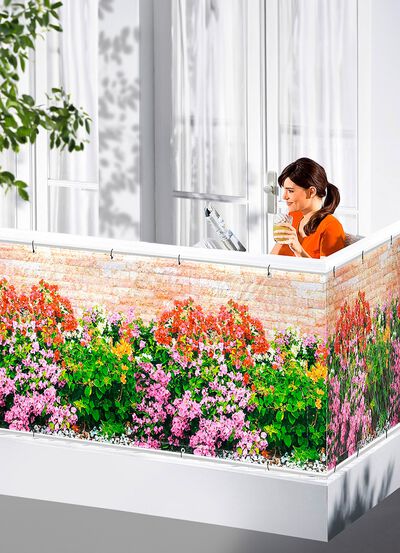 Bedrukte balkon-zichtbescherming 