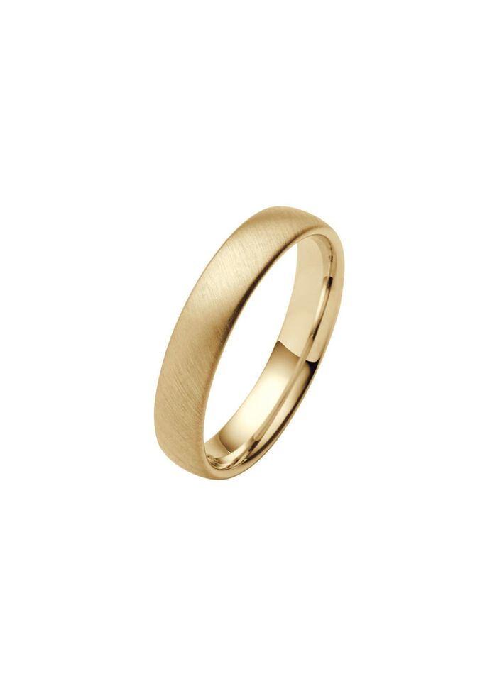 Gesatineerde gouden trouwring 