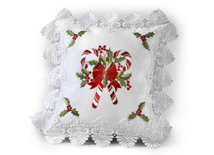 Tafel- en kamerdecoratie met kanten rand 