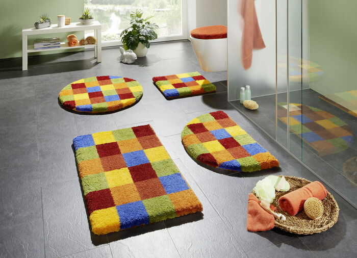 Badkamerset met kleurrijk design van Grund 