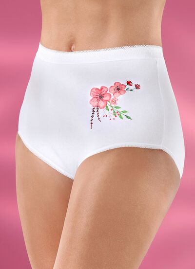 Set van vijf slips met printmotief 