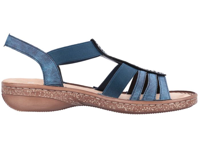 Rieker sandaal met strass steentjes JEANSBLAUW