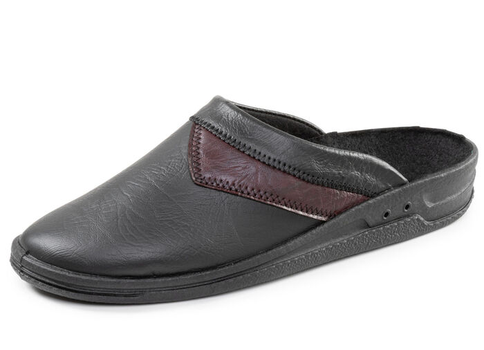 Klassieke herenmuiltjes met anatomisch gevormd voetbed SCHWARZ-BURGUND