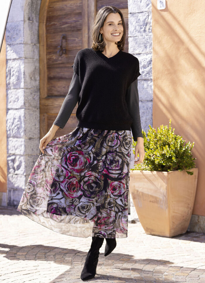Rok met felgekleurde print