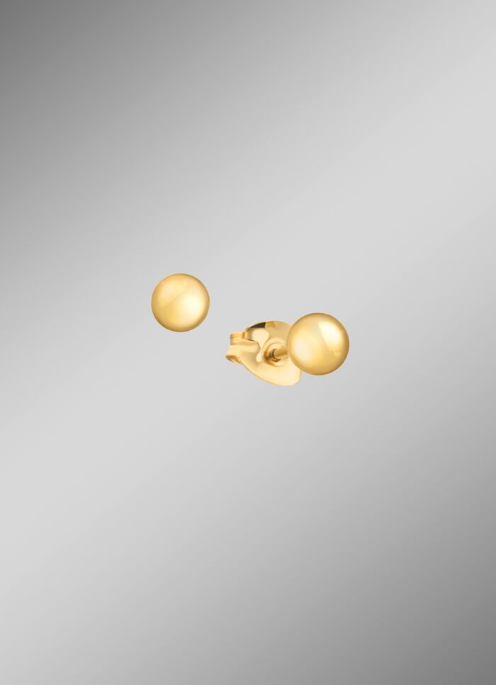 Glanzende oorbellen met balletjes 