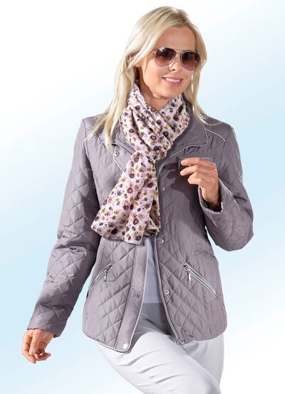 Jas met contrasterende biezen 