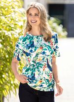 Shirt met papegaaienmotieven 