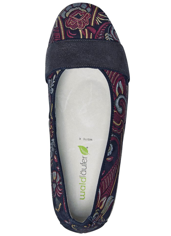 Waldl&auml;ufer, comfortabele damespumps, breedte K, met uitneembaar voetbed ZWART KLEURRIJK