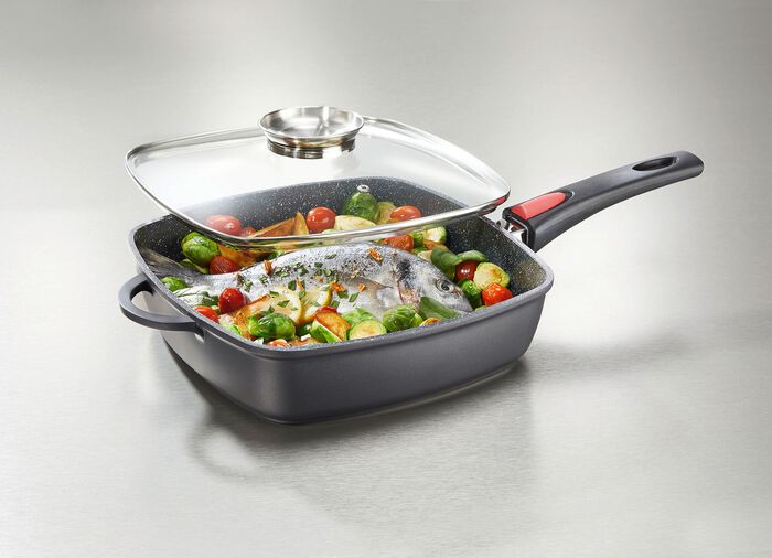 Rechthoekige pan "King" van gegoten aluminium 