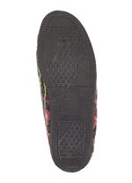 Klittenbandpantoffels met kleurrijk bloemenborduurwerk ANTRACIET-MEERKLEURIG