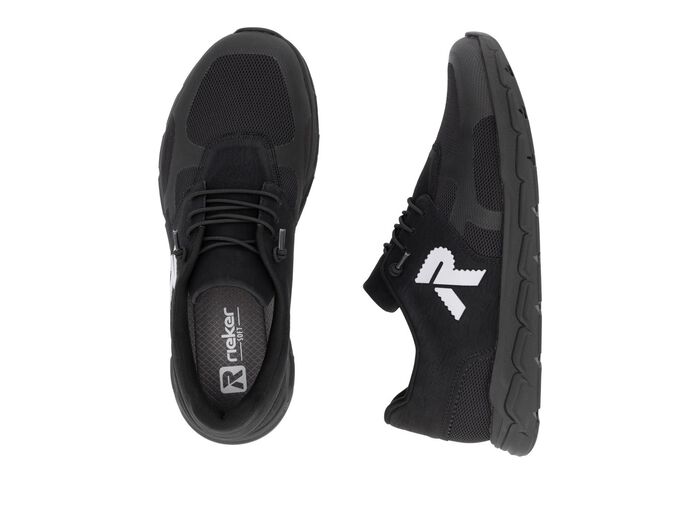 Rieker sneakers met elastische decoratieve vetersluiting 