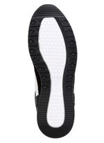 ELENA EDEN sneakers van nappa en su&egrave;de ZWART-WIT