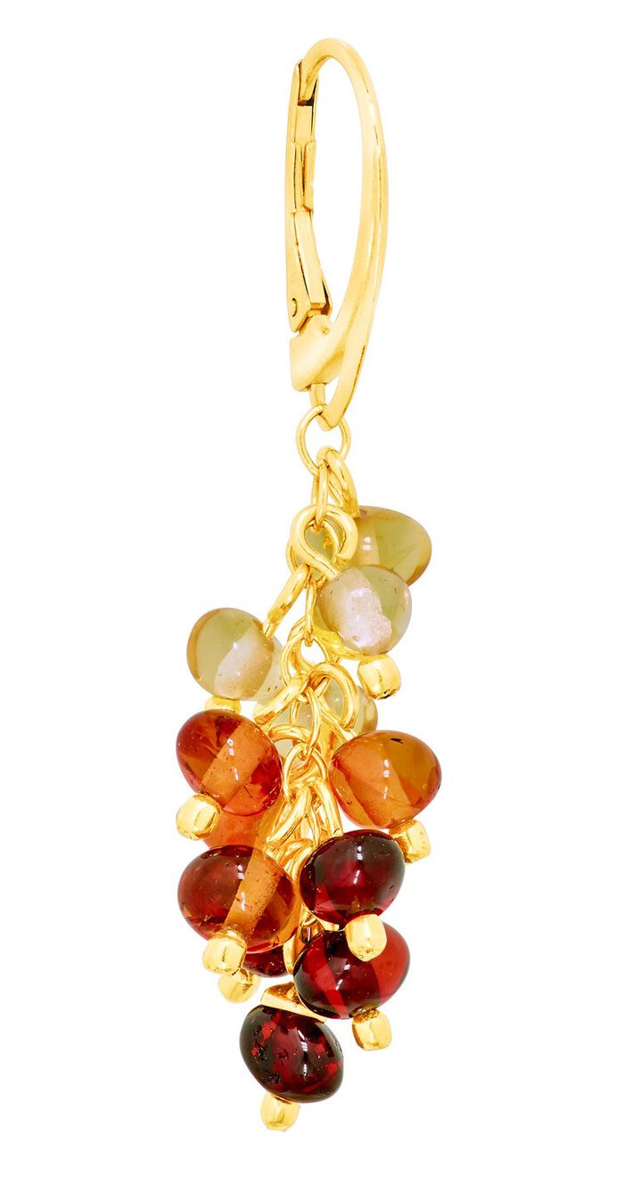 Buitengewoon mooie oorbellen met echte barnsteen 