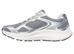 SKECHERS veterschoenen van metallic leer ZILVERGRIJS