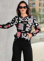 Blousejasje met geribd breisel 