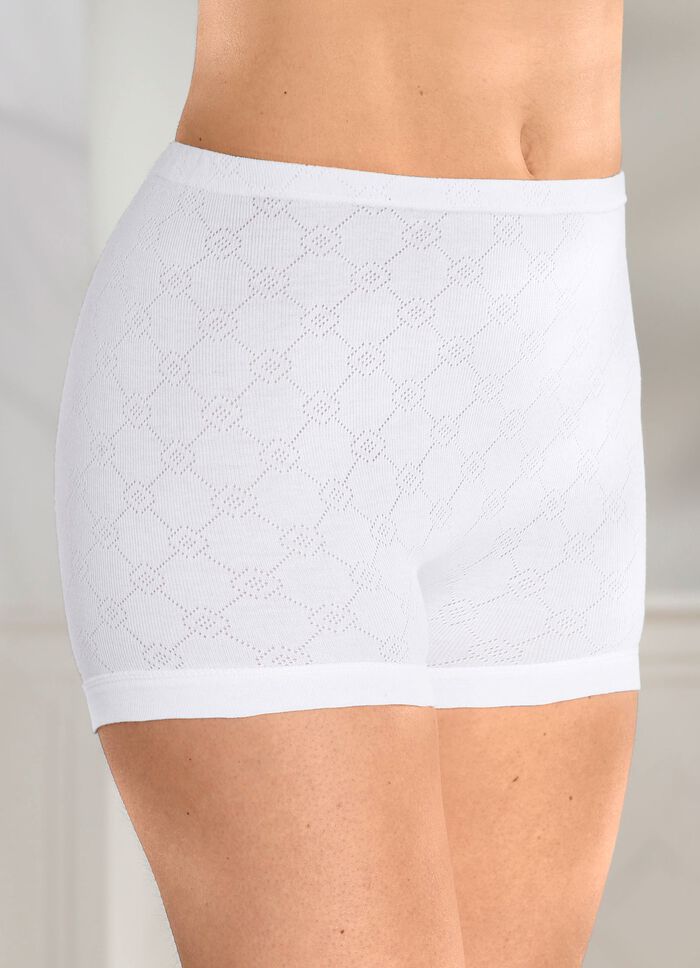 Vierpack slipjes met jacquardmotief 