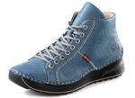 Rieker, sportieve dameslaarzen, winterschoenen, met rits BLAUW