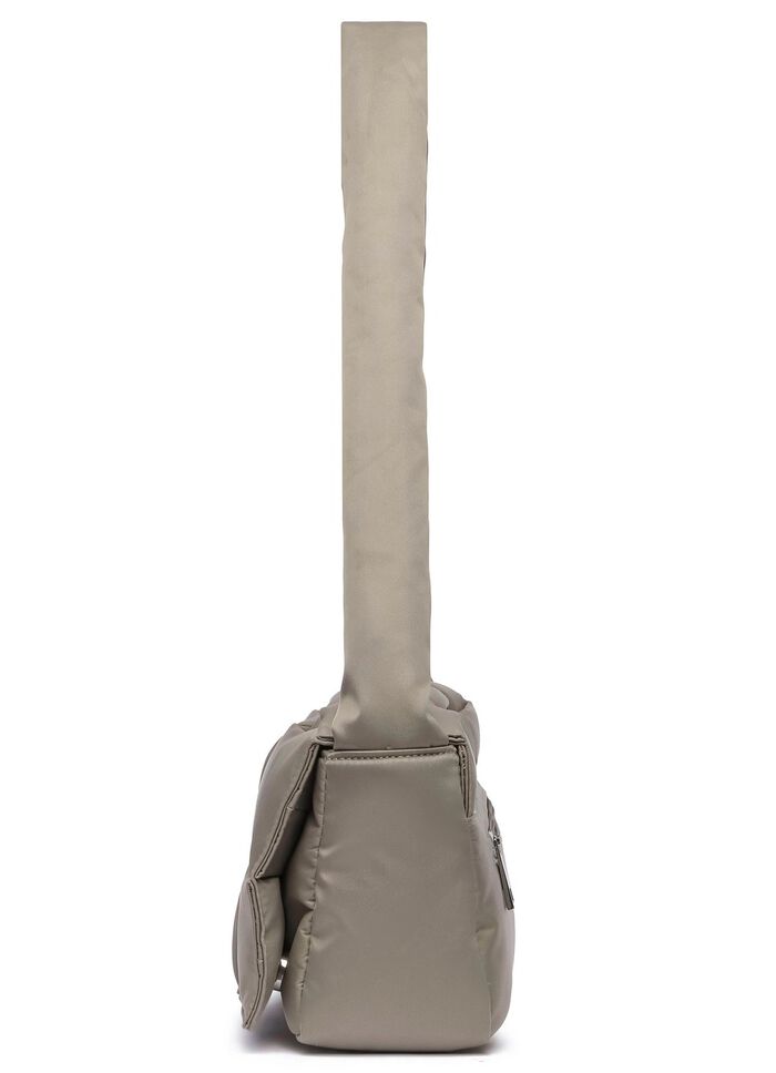 Collezione Alessandro tas gemaakt van delicaat glanzend textielmateriaal TAUPE