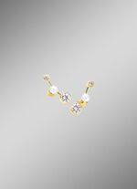 Prachtige oorbellen met zoetwaterparels en zirkonia 