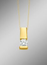 Elegante hanger in geel goud met diamant 