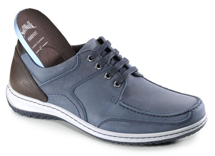 Veterschoenen met contrasterende biezen 