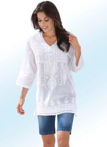 Tuniek met borduursel, gemaakt van puur katoen 