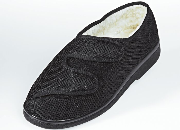 Comfortabele schoenen Gentle Walk met wolvoering ZWART
