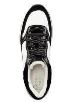 ELENA EDEN sneakers van nappa en suède ZWART-WIT