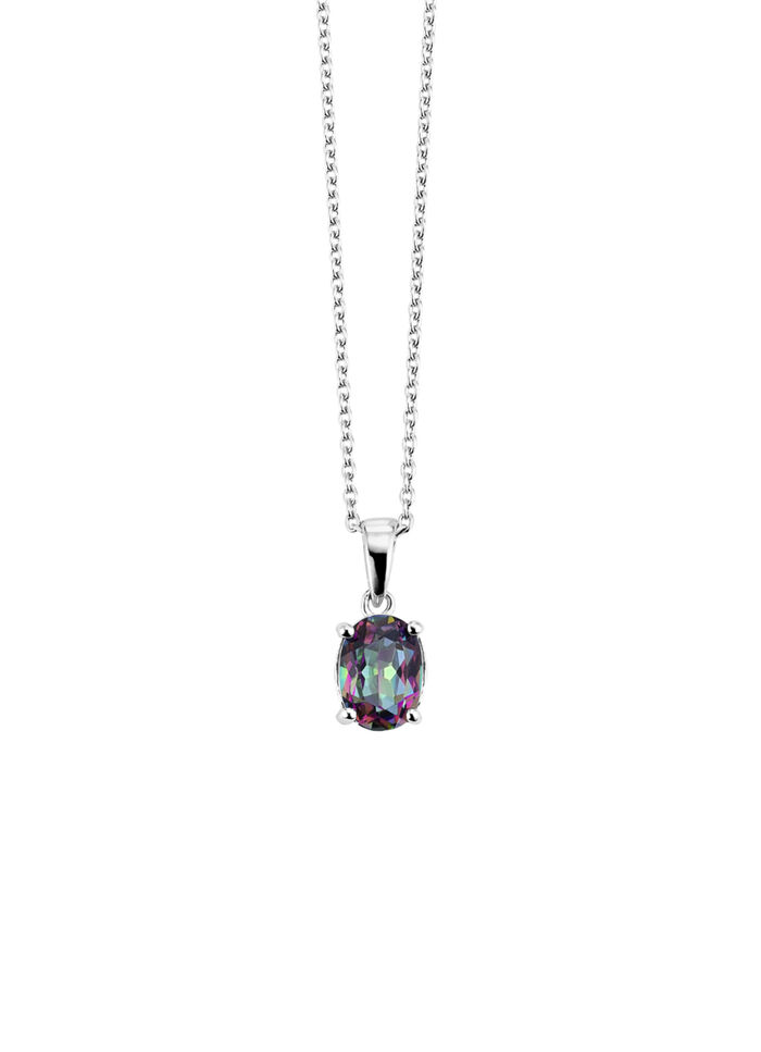 Hanger met mystieke vuurtopaas 