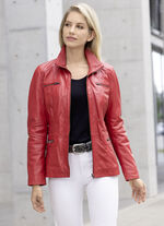 Kort leren jasje van &ldquo;Caminari&rdquo; 