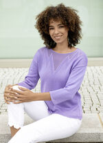 trui met een subtiele glans LILA